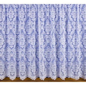 PURE WHITE CAMBRIDGE THICK LACE NET VICTORIAN CURTAIN SOLD BY THE METRE 11 DROPS   222304922736